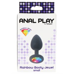 TOYJOY Rainbow Booty Jewel Anal-Plug aus Silikon Small Schwarz