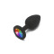 TOY JOY Rainbow Booty Jewel Anal-Plug aus Silikon Small Schwarz