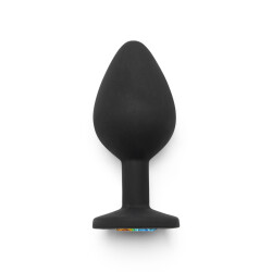 TOY JOY Rainbow Booty Jewel Anal-Plug aus Silikon Medium Schwarz