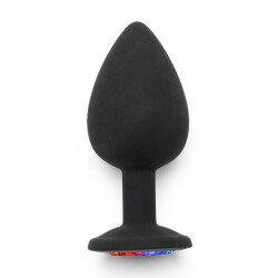 TOY JOY Rainbow Booty Jewel Anal-Plug aus Silikon Large Schwarz