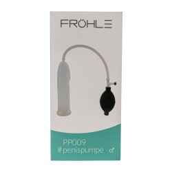 FRÖHLE PP009 Anatomischer Peniszylinder mit Ballpumpe Slim-Fit Ø 5 cm x 21 cm