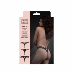 UNDERNEATH Coco 3er Set String Schwarz