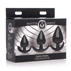 MASTER SERIES Triple Spades 3er Analplug Set