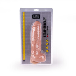 HUNG SYSTEM Zac Dildo mit Saugfuss &Oslash; 7,6 cm L beige