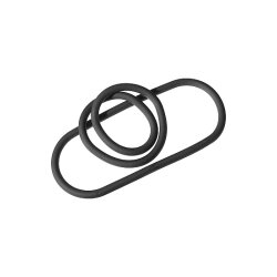 PERFECT FIT Ultra Wrap Ringe 2 er Set d&uuml;nn aus Silikon 23,0 cm Schwarz