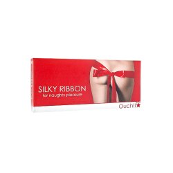 OUCH Silky Ribbon Satin-Schleife Rot