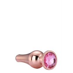 DREAM TOYS Pleasure Plug mit Zierstein Small Ros&eacute; Gold