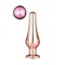 DREAM TOYS Pleasure Plug mit Zierstein Medium Ros&eacute; Gold