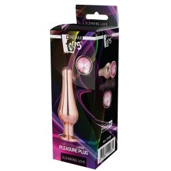 DREAM TOYS Pleasure Plug mit Zierstein Large Ros&eacute; Gold