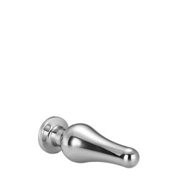 DREAM TOYS Pleasure Plug mit Zierstein Medium Silber