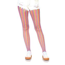 LEG AVENUE Lurex Strumpfhosen One-Size Rainbow