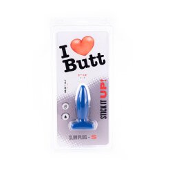 I LOVE BUTT Anal Plug Slim &Oslash; 3,0 cm aus PVC S Blau