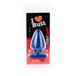 I LOVE BUTT Anal Plug Fat &Oslash; 7,5 cm aus PVC M Blau