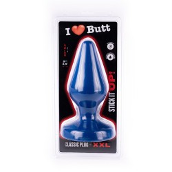 I LOVE BUTT Anal Plug Classic &Oslash; 9,0 cm aus PVC XXL Blau