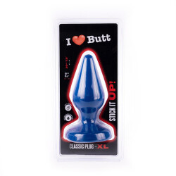 I LOVE BUTT Anal Plug Classic &Oslash; 8,0 cm aus PVC XL Blau