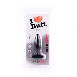 I LOVE BUTT Anal Plug Slim Ø 3,7 cm aus PVC M Schwarz