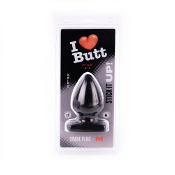 I LOVE BUTT Anal Plug Spade &Oslash; 7,0 cm aus PVC M Schwarz