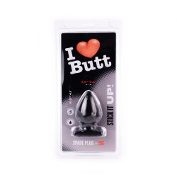 I LOVE BUTT Anal Plug Spade &Oslash; 5,5 cm aus PVC S Schwarz