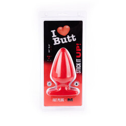 I LOVE BUTT Anal Plug Fat &Oslash; 7,5 cm aus PVC M Rot