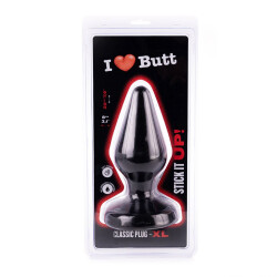 I LOVE BUTT Anal Plug Classic &Oslash; 8,0 cm aus PVC XL Schwarz