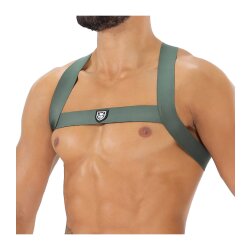 TOF Elastisches Harness Fetish Khaki