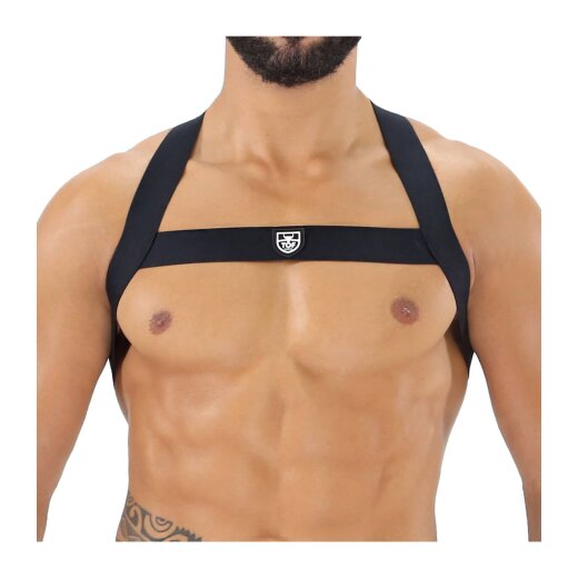 TOF Elastisches Harness Fetish Schwarz