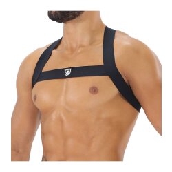 TOF Elastisches Harness Fetish Schwarz