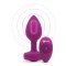 B-VIBE Vibrierender Analplug aus samtigem Silikon mit Zierstein &amp; Fernbedienung  S/M Pink Ruby