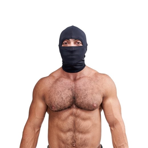 MR.B Maske "Ninja" aus Lycra schwarz