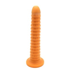 KIOTOS GOLDPLAY Dildo Ribbed L aus Soft Silikon Ø 5.5 - 6,5 x 35,0 cm Golden