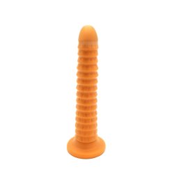 KIOTOS GOLDPLAY Dildo Ribbed M aus Soft Silikon &Oslash; 4.5 - 5,5 x 30,0 cm Golden