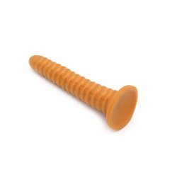 KIOTOS GOLDPLAY Dildo Ribbed S aus Soft Silikon Ø 3.5 - 4,5 x 25,0 cm Golden