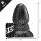 STRETCHR Ripple Anal-Plug XL &Oslash; 20,0 x 26.0 cm Metallic Black