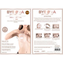 BYE BRA Breast Lift Tape & Nipple Covers F-H Transparent