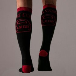 LOCKER GEAR Keep Them On Socks Schwarz/Rot OneSize