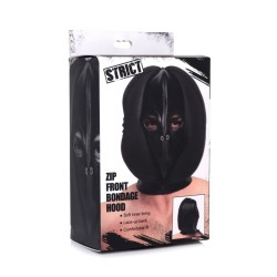 STRICT Zip Front Bondage Hood Schwarz
