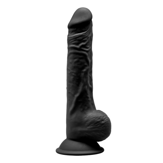 SILEXD Model 1 Dildo 24 x 4,5 cm mit Saugfuss Schwarz