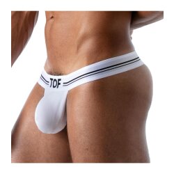 TOF French Stringless Thong Weiss