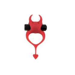 ADRIEN LASTIC Devol Penisring mit Vibration Rot