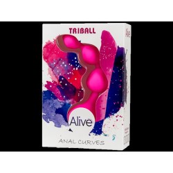 ALIVE Triball Anal Curves Analkette aus Silikon Pink