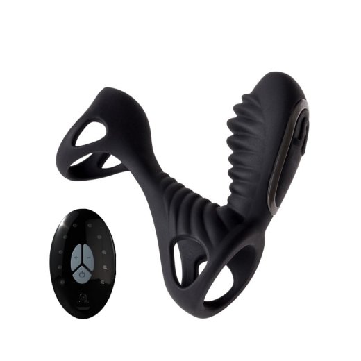 ADRIEN LASTIC Gladiator Penismanschette mit Vibration & Fernbedienung Schwarz