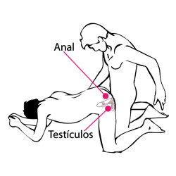 ADRIEN LASTIC Gladiator plus Penisring mit Klitoris &amp; Perineum Stimulation Schwarz