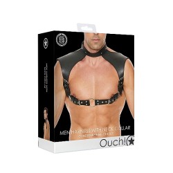 OUCH Harness Schulter aus Bonded Leder OS Schwarz
