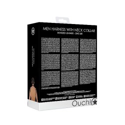 OUCH Harness Schulter aus Bonded Leder OS Schwarz
