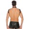 OUCH Harness Schulter aus Bonded Leder OS Schwarz