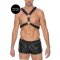 OUCH Harness Scottish aus Bonded Leder S/M Schwarz