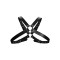 OUCH Harness Buckle aus Bonded Leder OS Schwarz