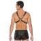 OUCH Harness Pyramid Stud Body aus Kunstleder one size schwarz