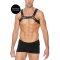 OUCH Harness Brust Bulldog aus Bonded Leder L/XL Schwarz