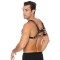 OUCH Harness Brust Bulldog aus Bonded Leder L/XL Schwarz